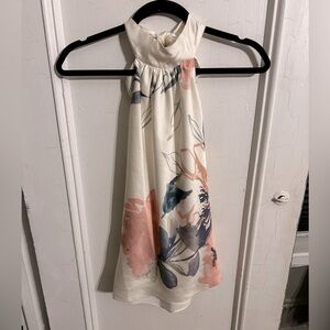 Parker silky high-neck halter top